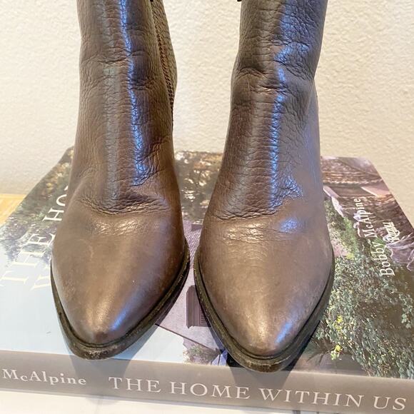 All saints Pebbled Leather Pointed Booties 36.5 - Picture 8 of 10